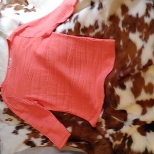 3/$50 Peach Blouse Allison Daley Sz Sm